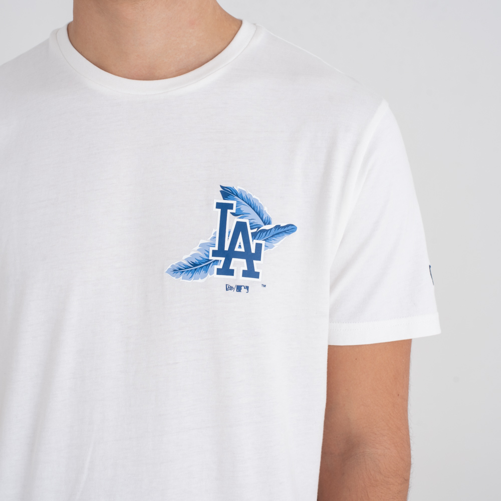 Logotipo impreso de Los Angeles Dodgers Camiseta blanca