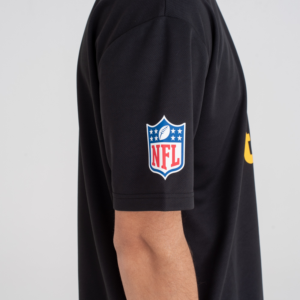 Camiseta Pittsburgh Steelers NFL Oversized Wordmark, negro
