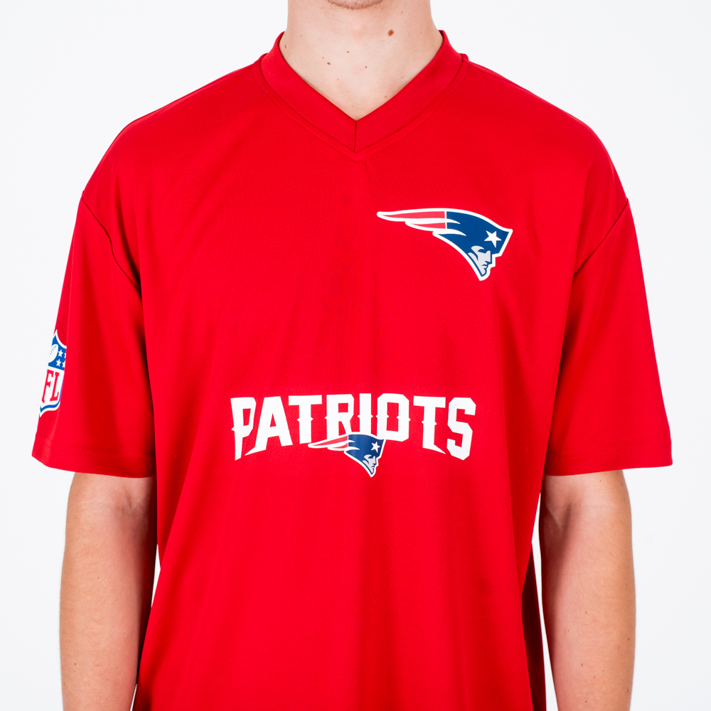 T-shirt New England Patriots NFL rouge écarlate avec inscription