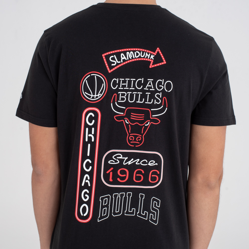 Camiseta Chicago Bulls Neon Lights, negro