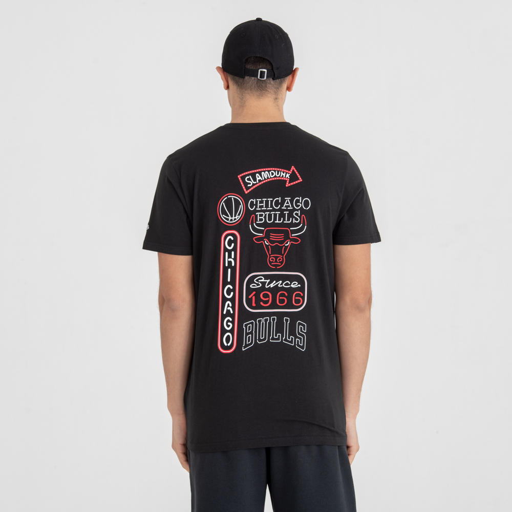 Chicago Bulls Neon Lights – T-Shirt – Schwarz