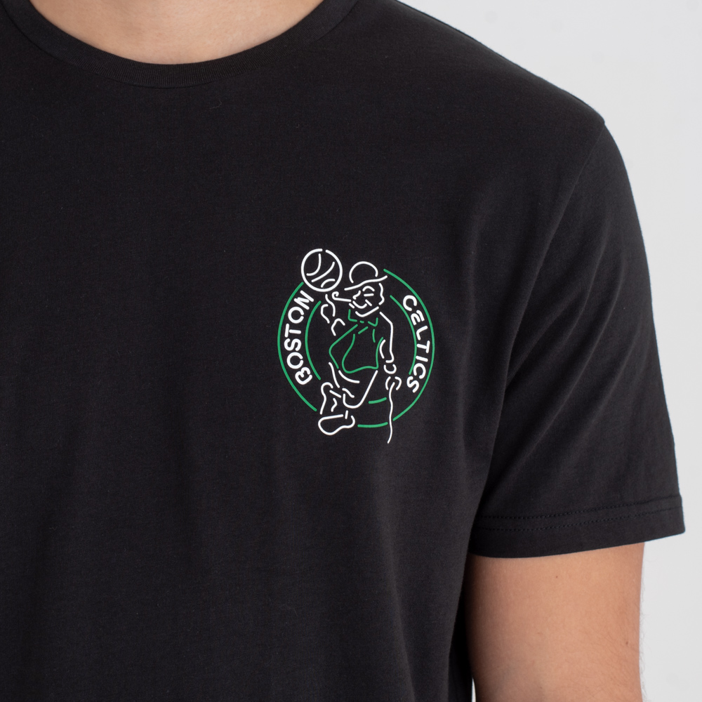 Boston Celtics Neon Lights camiseta negra