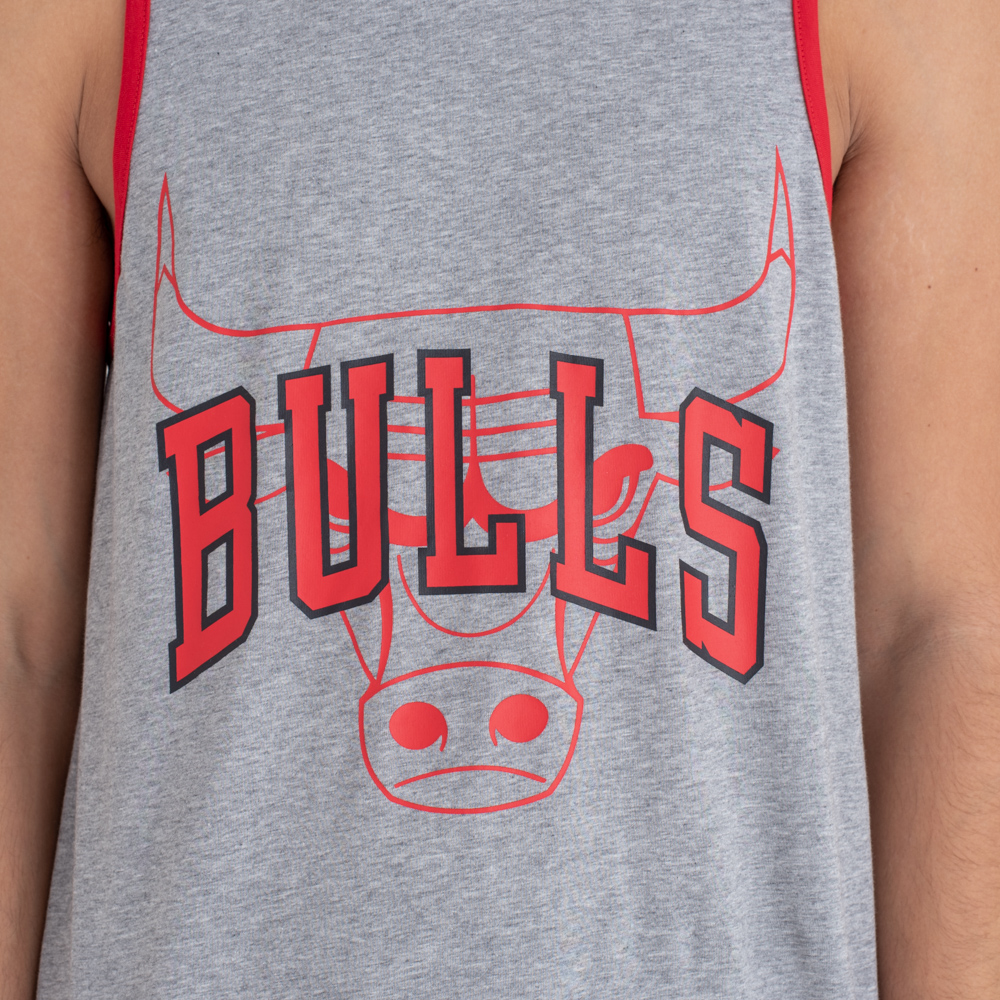 Chicago Bulls Doppio Logo Grey Tank