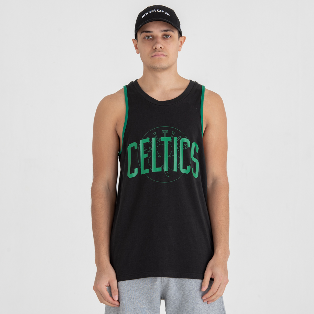 New Era - Boston Celtics Double Logo Black Tank