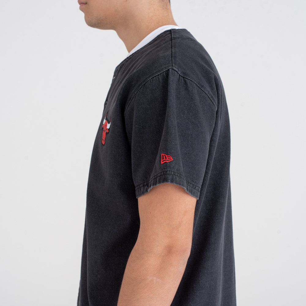 T-shirt en jean Chicago Bulls Jersey noir