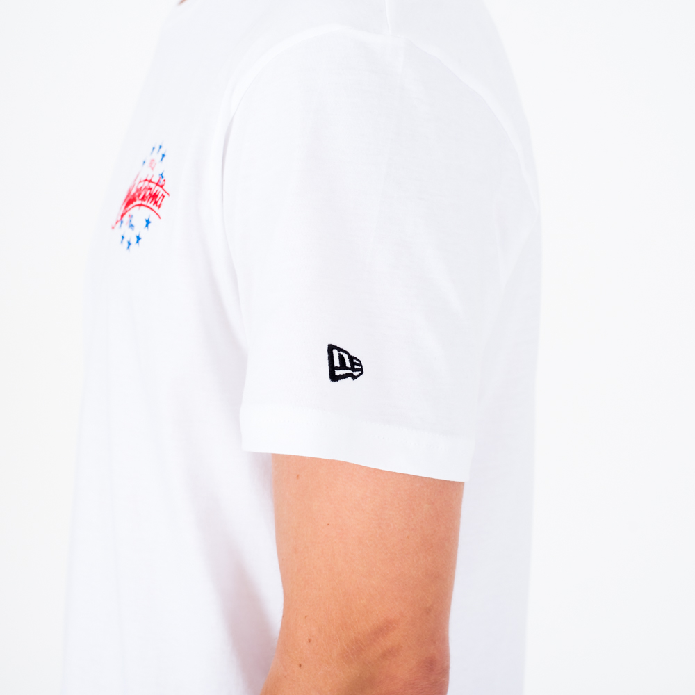 Philadelphia 76ers Logo Camiseta blanca