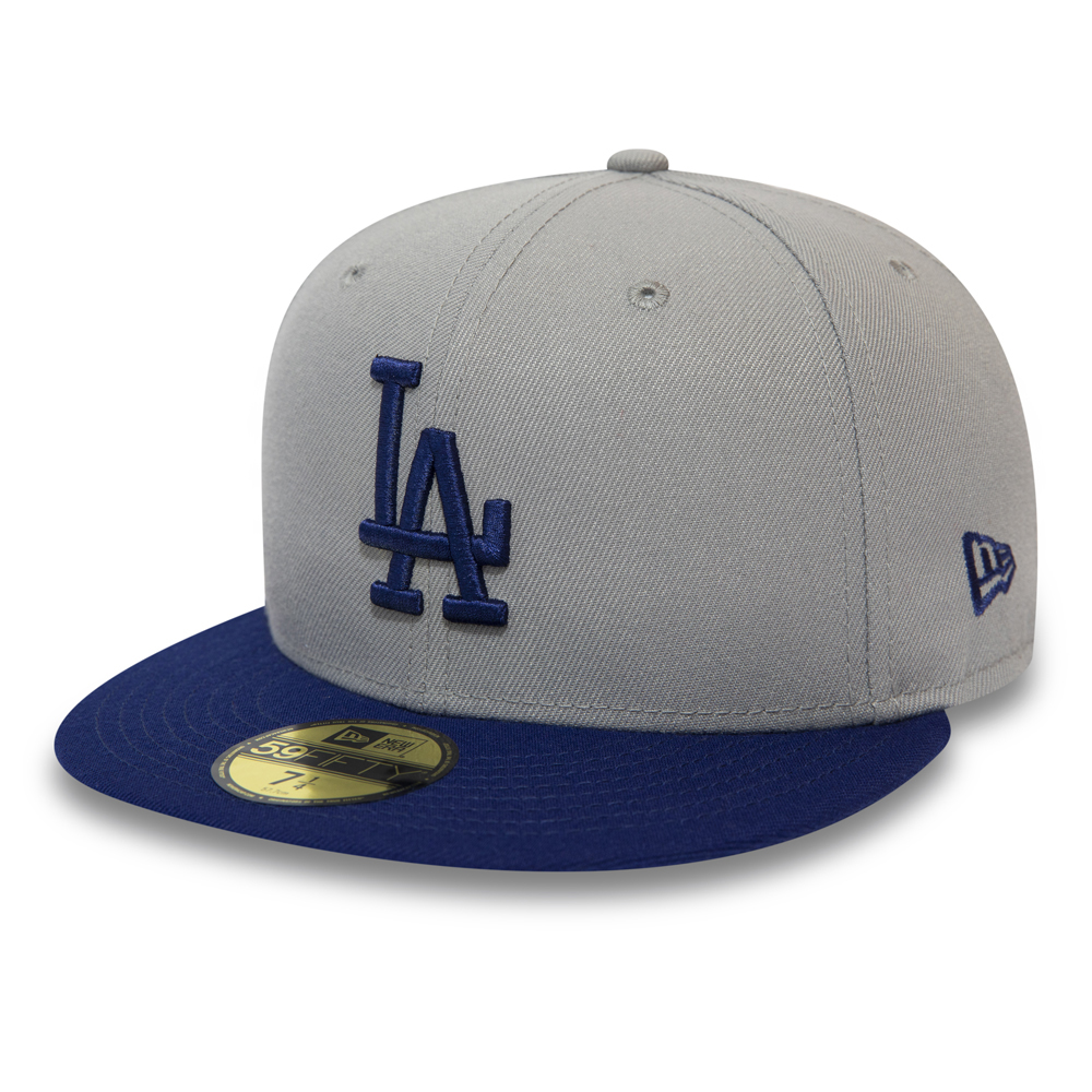 Equipo Oficial de Los Angeles Dodgers Color Block Gris 59FIFTY