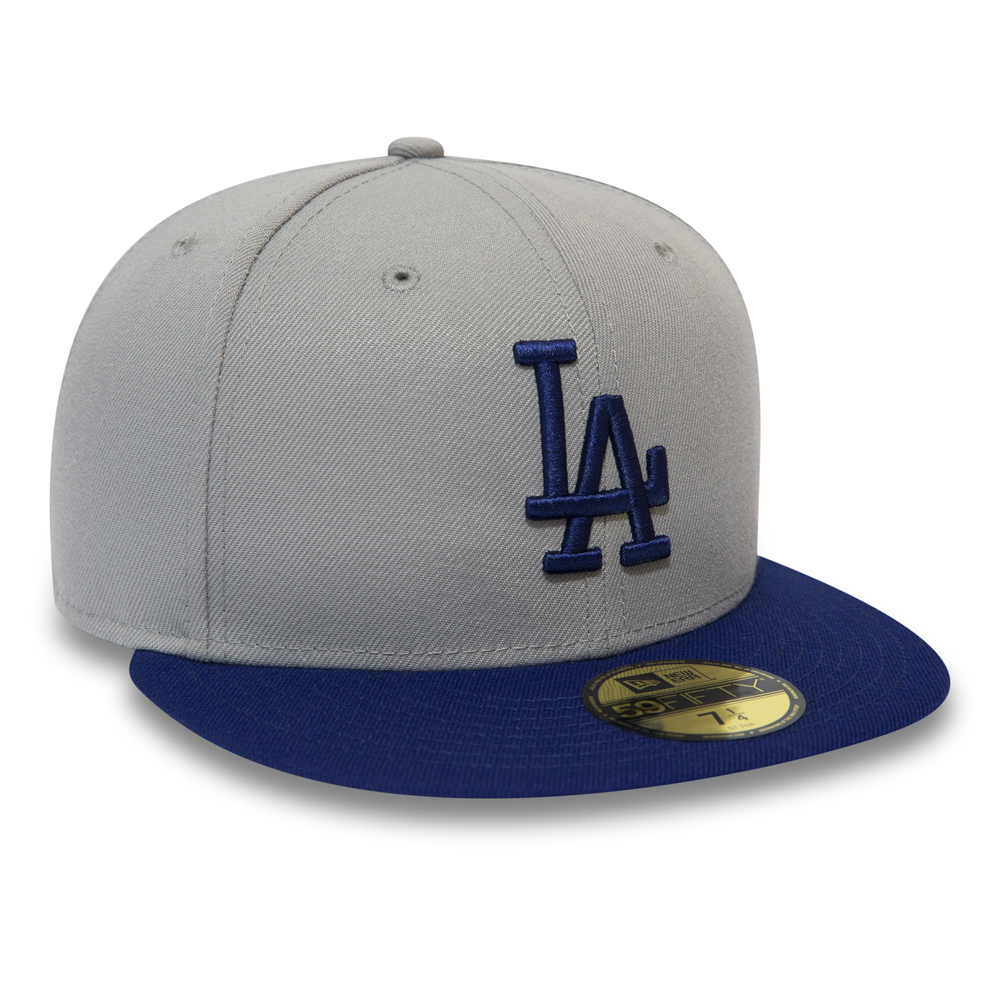 Equipo Oficial de Los Angeles Dodgers Color Block Gris 59FIFTY