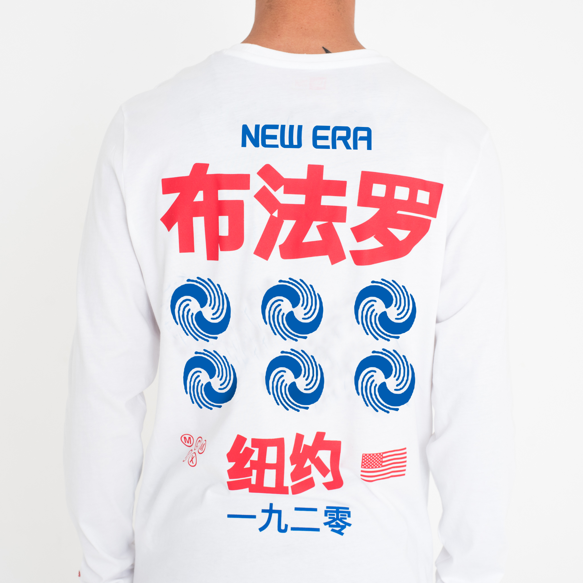 New Era – T-Shirt mit Grafik – Weiß