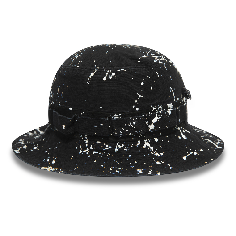 Cappello da pescatore Splash Paint Adventure Washed Ducked nero