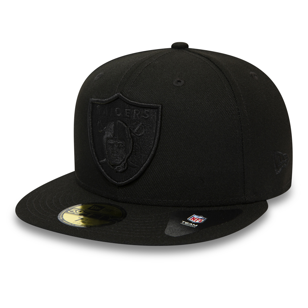 Cappellino ufficiale Las Vegas Raiders NFL Tonal Team Colour 59FIFTY nero