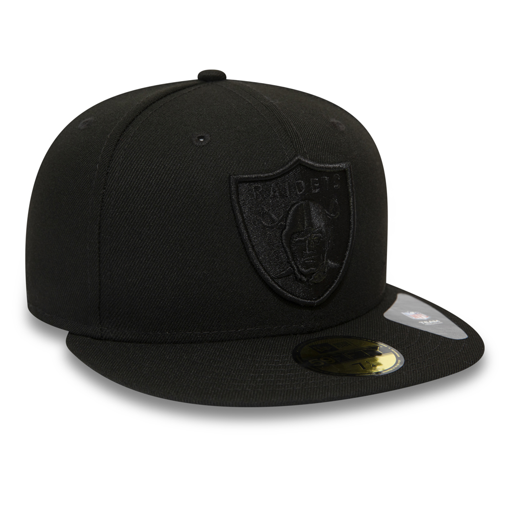 Cappellino ufficiale Las Vegas Raiders NFL Tonal Team Colour 59FIFTY nero