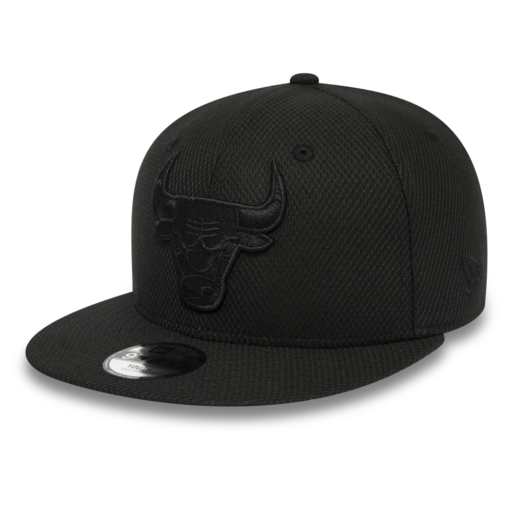 9FIFTY – Chicago Bulls – Black on Black – Kinder-Kappe mit Clipverschluss