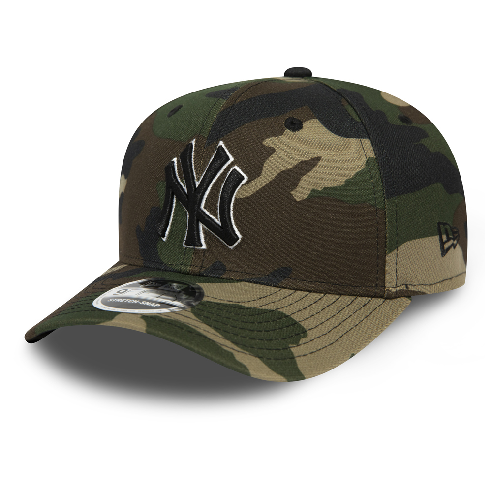 Casquette 9FIFTY New York Yankees camouflage noir à languette de réglage crantée