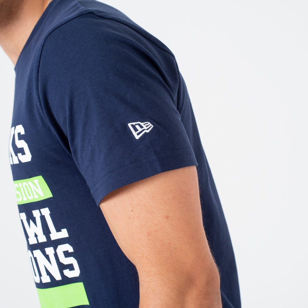 Seattle Seahawks – Large Graphic – T-Shirt – Blau