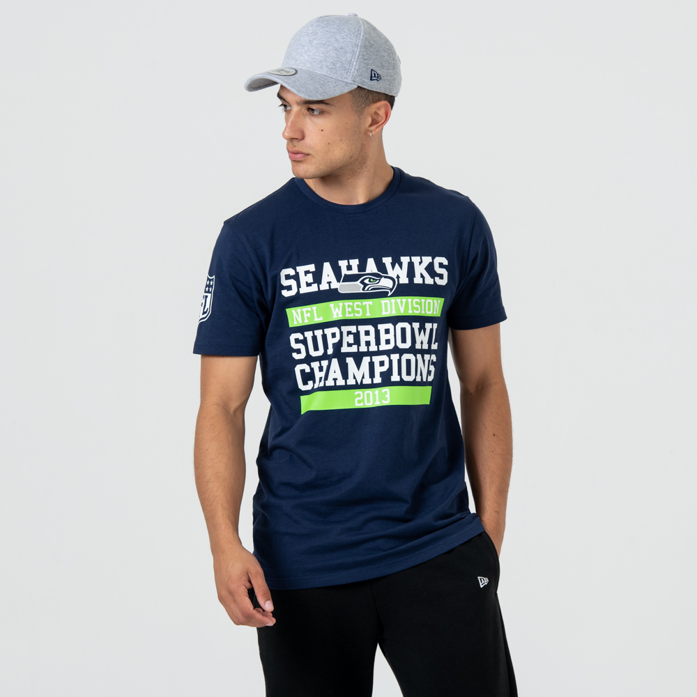 T-shirt Seattle Seahawks Large Graphic bleu