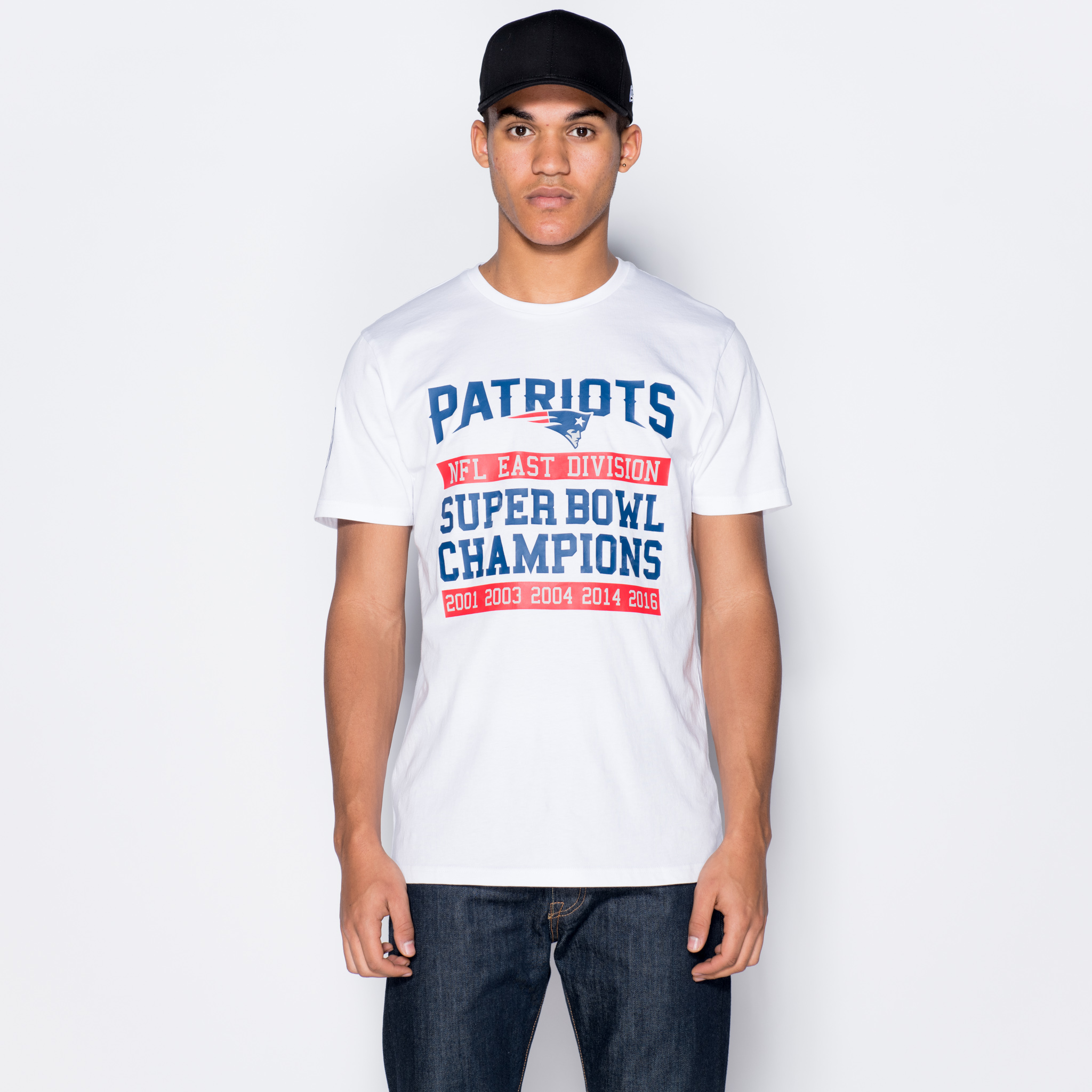 New England Patriots – T-Shirt mit Logo – Weiß