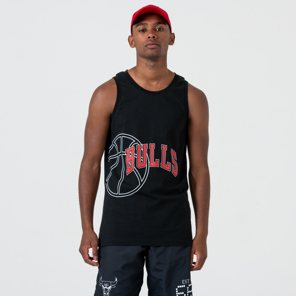 Camiseta de tirantes Chicago Bulls Logo, negro