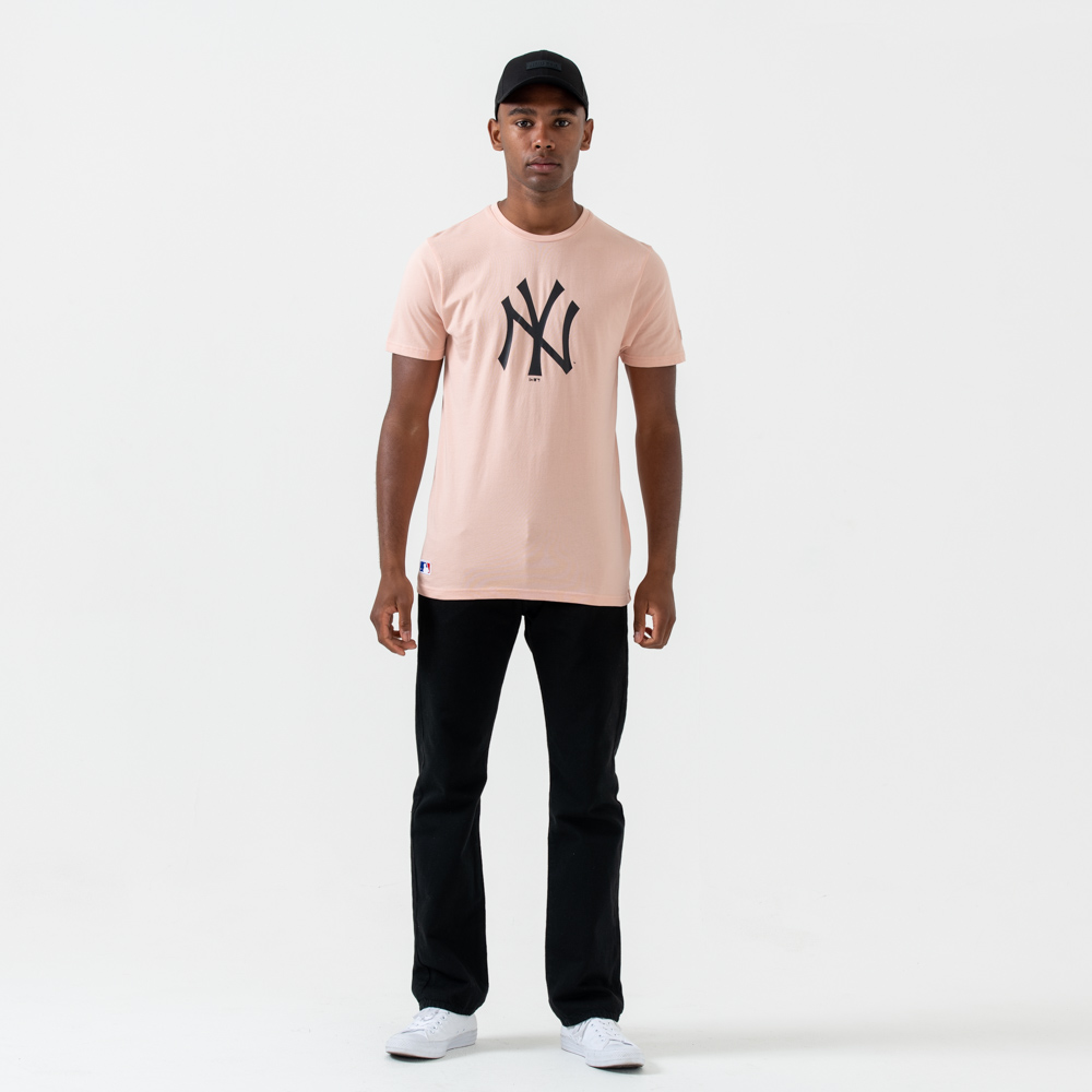 New York Yankees Logo Pink Tee