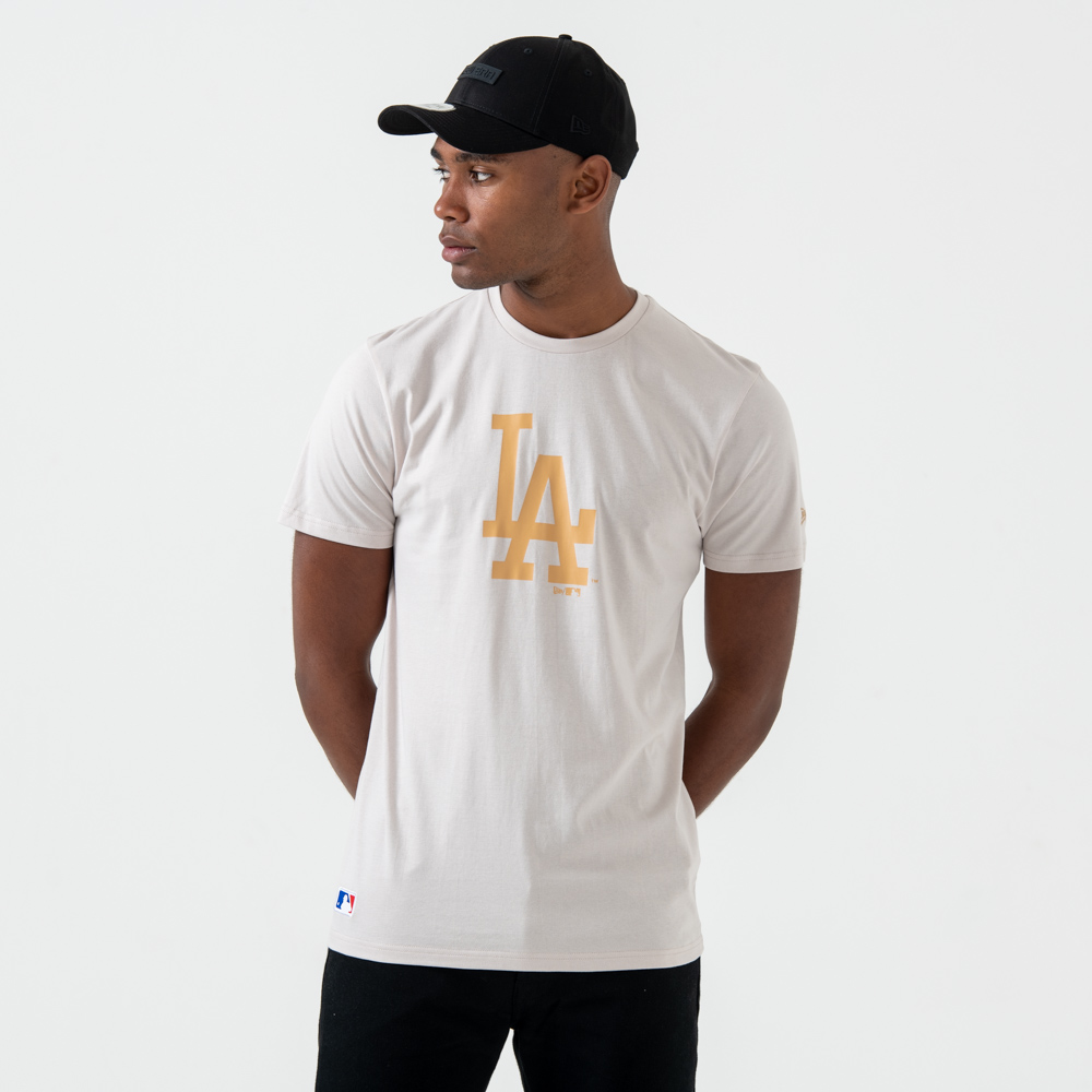 T-shirt Los Angeles Dodgers Logo grigio pietra