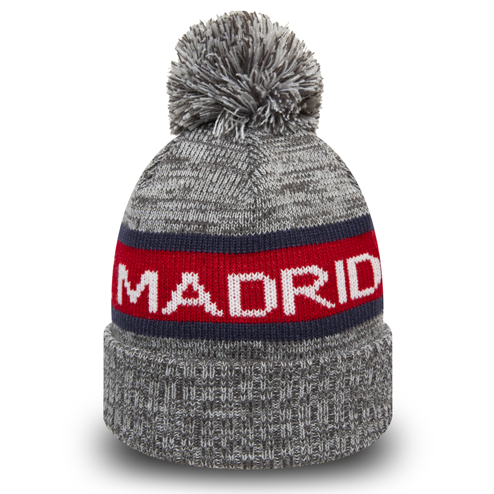 Atletico Madrid Logo Grey Bobble Skull Knit
