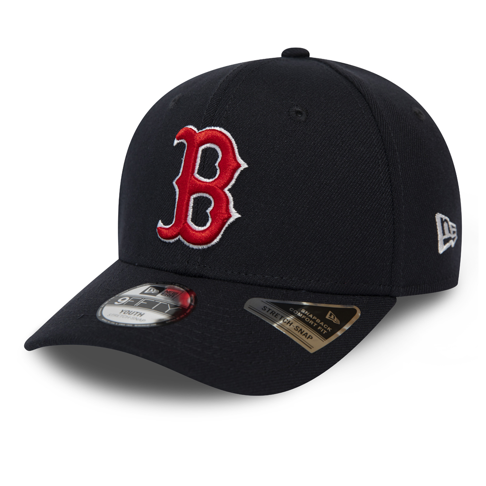 Cappellino con chiusura posteriore elasticizzato dei Boston Red Sox modello 9FIFTY da bambino in blu navy