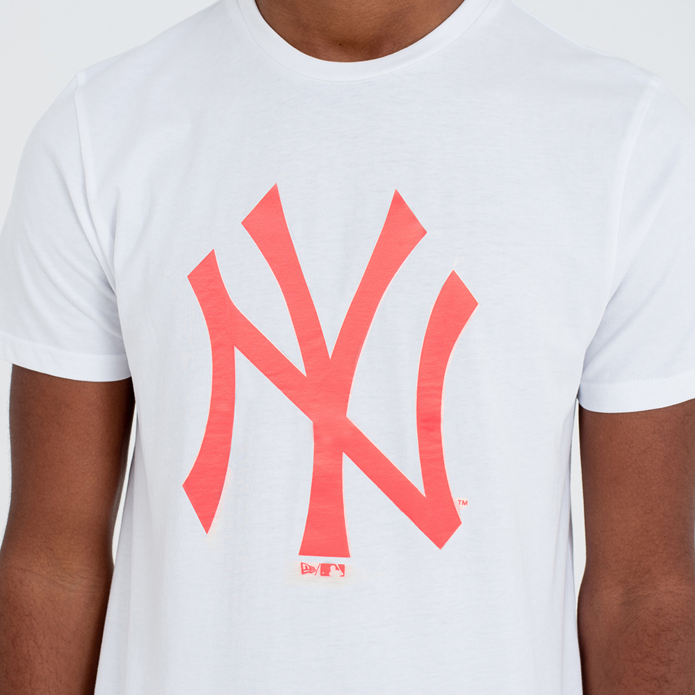 T-shirt New York Yankees Neon Logo rosa