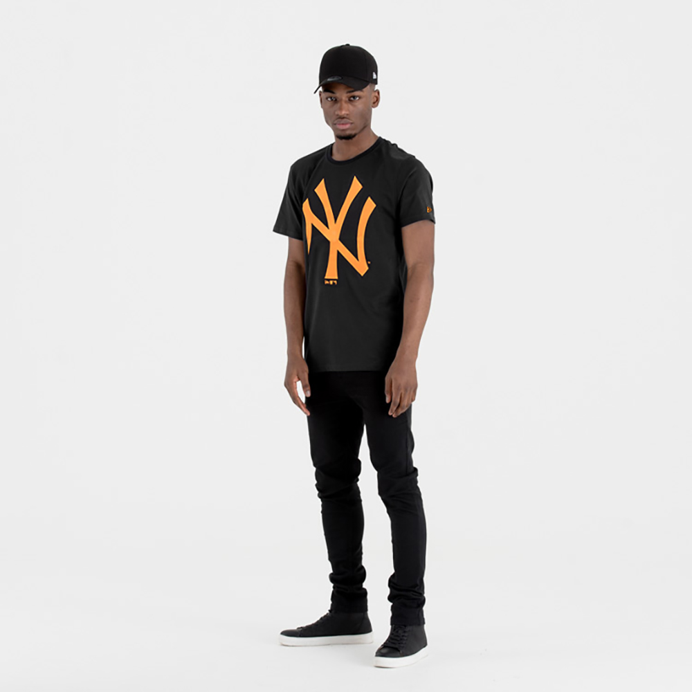 New York Yankees – T-Shirt mit Logo in Neonorange