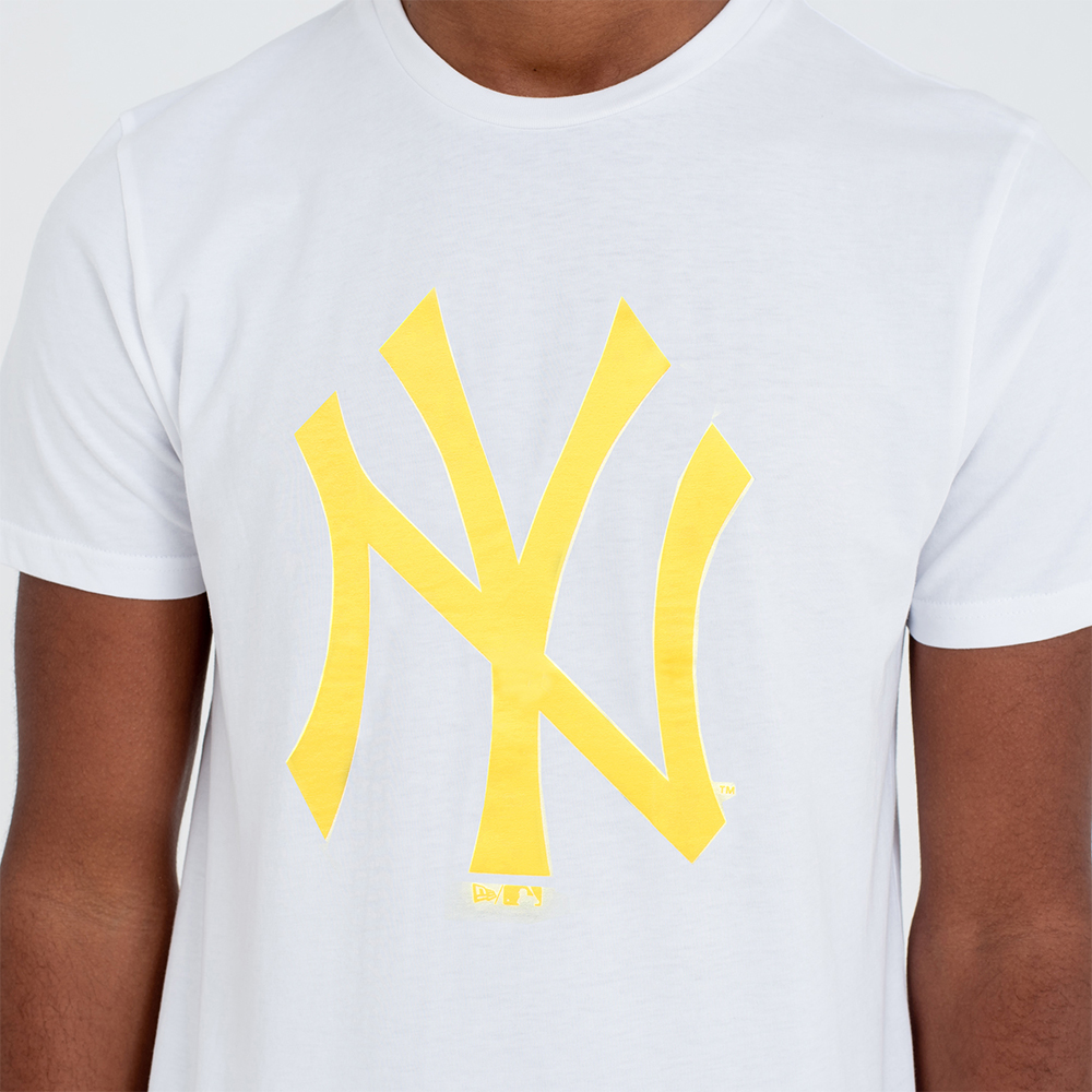 New York Yankees – T-Shirt mit Logo in Neongelb