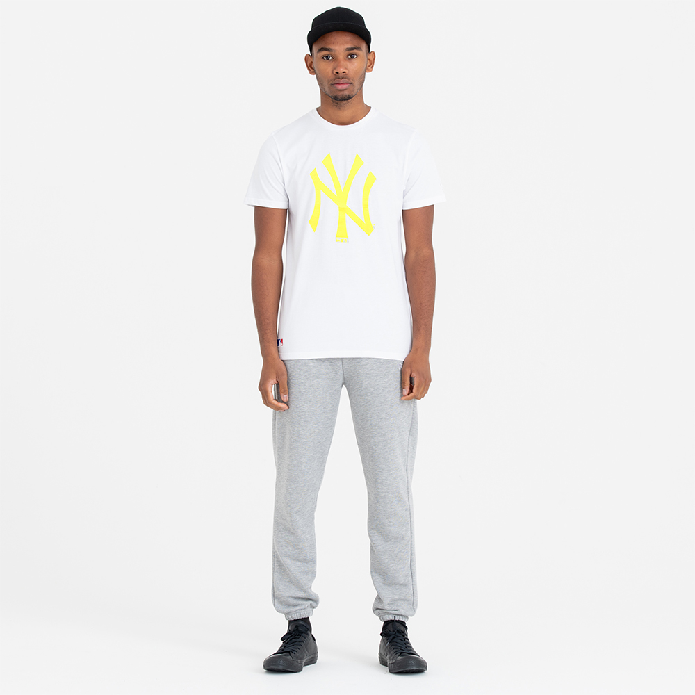 Camiseta New York Yankees Logo, amarillo neón
