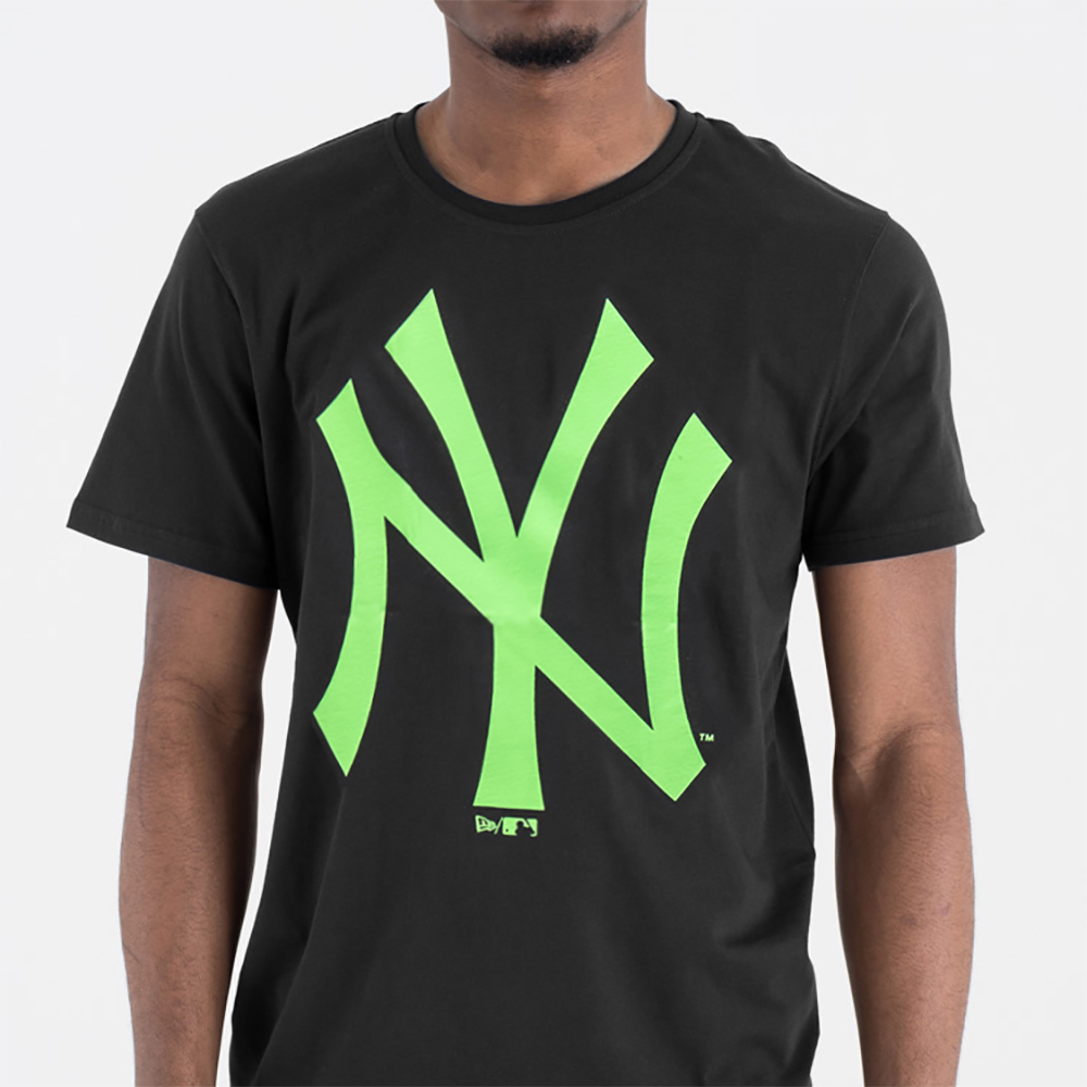 Camiseta New York Yankees Logo, verde neón