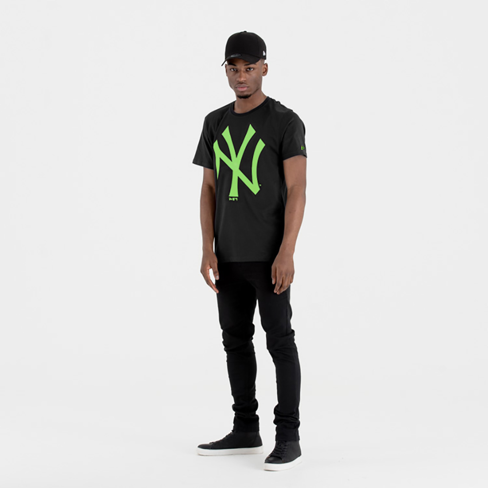 T-shirt New York Yankees vert fluo à logo