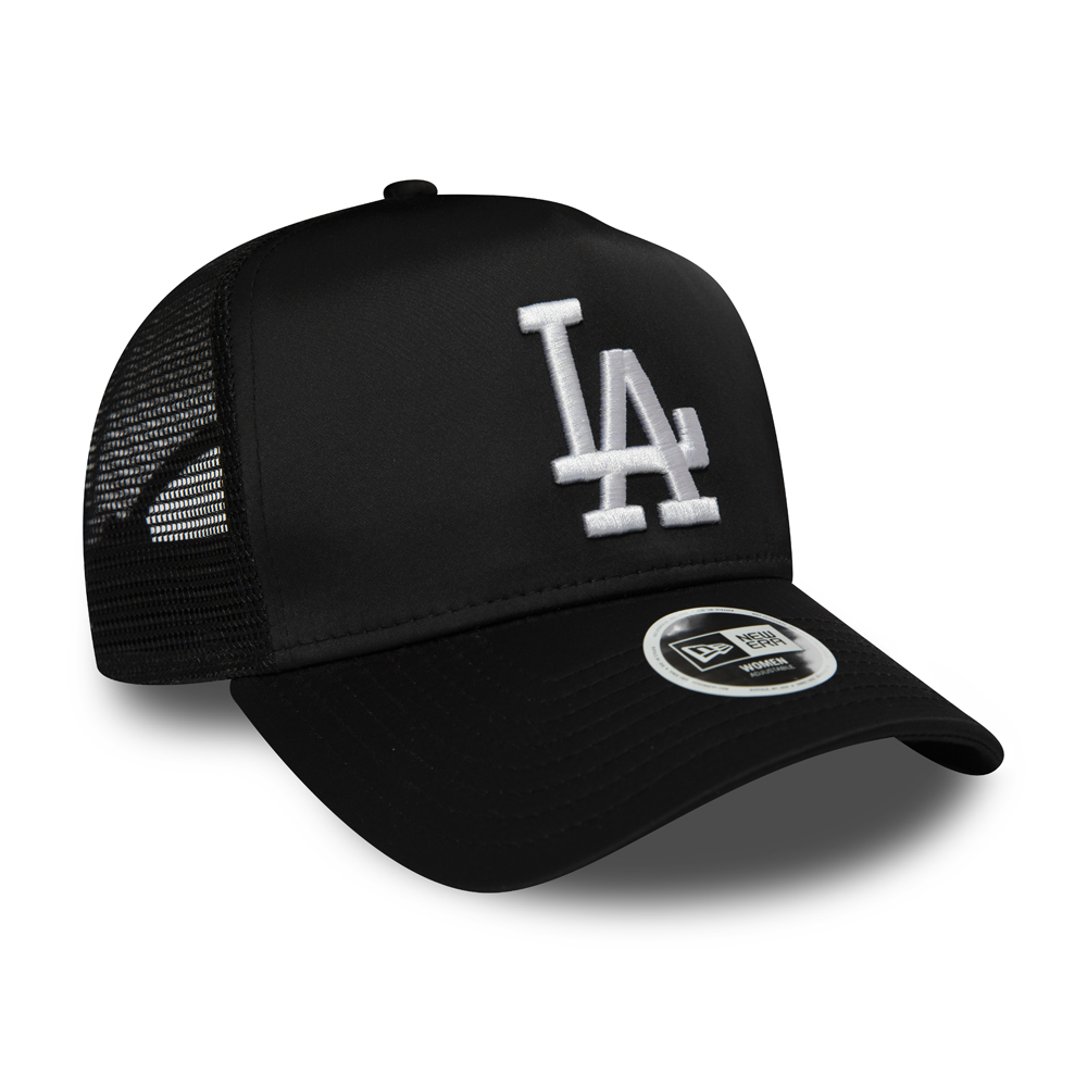 Los Angeles Dodgers Satin A Frame Trucker mujer, negro