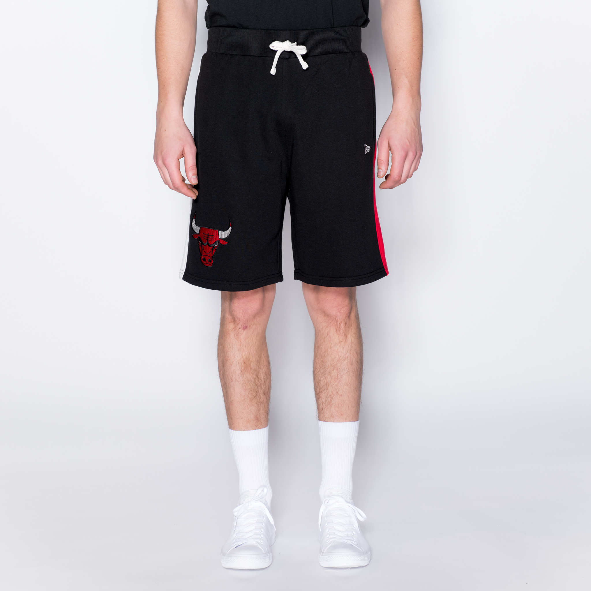 Chicago Bulls – Shorts mit Streifen – Schwarz