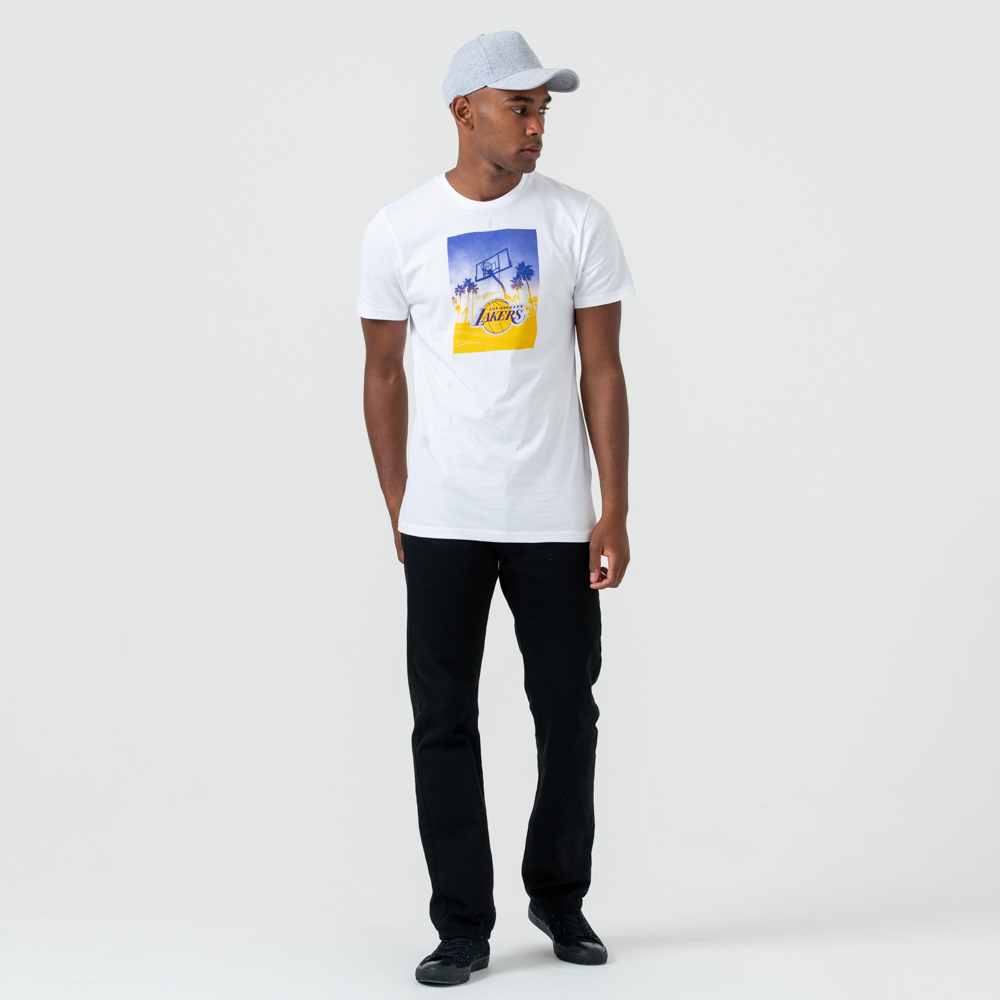 Los Angeles Lakers – T-Shirt mit Grafikprint – Weiß