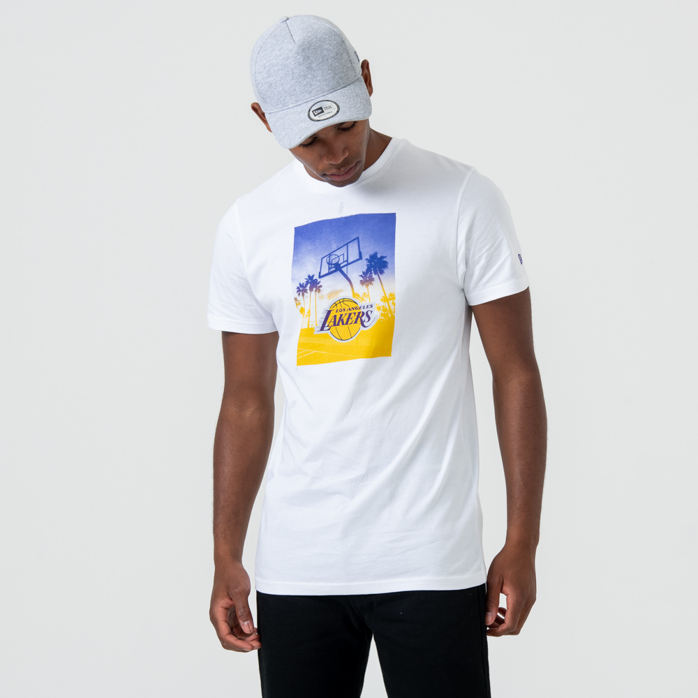 Los Angeles Lakers – T-Shirt mit Grafikprint – Weiß