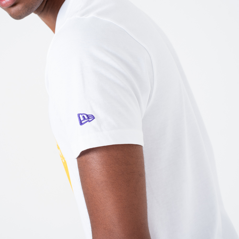 T-shirt con stampa Los Angeles Lakers bianca