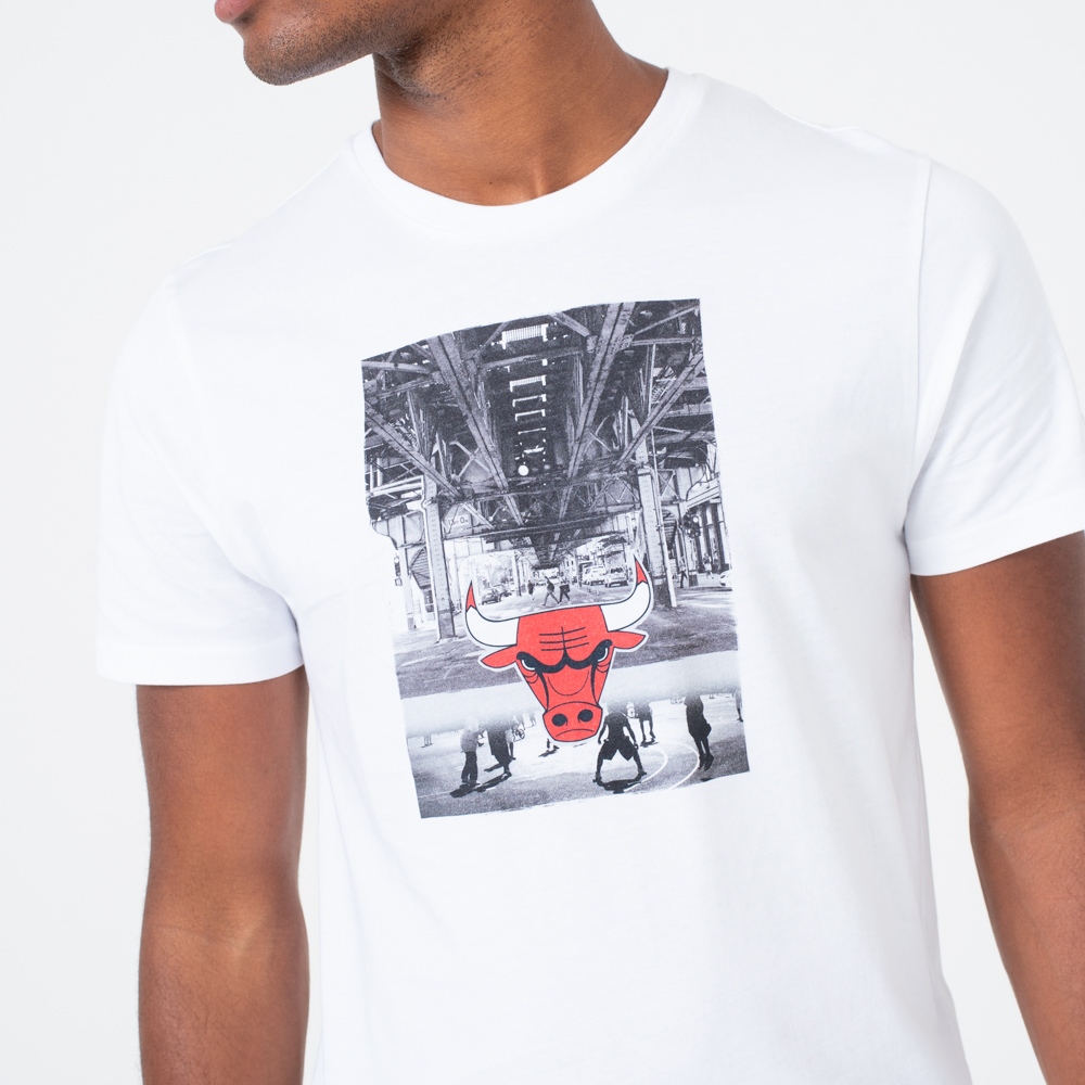 T-shirt Chicago Bulls White Graphic Print