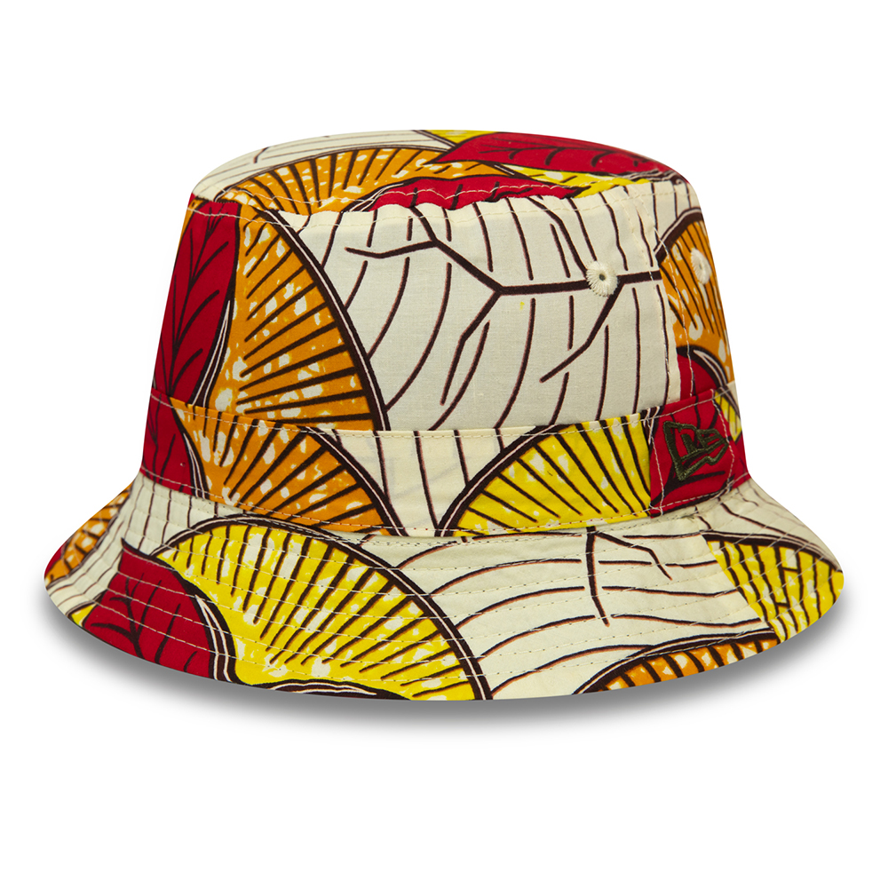 Cappello da pescatore New Era kaki con stampa africana