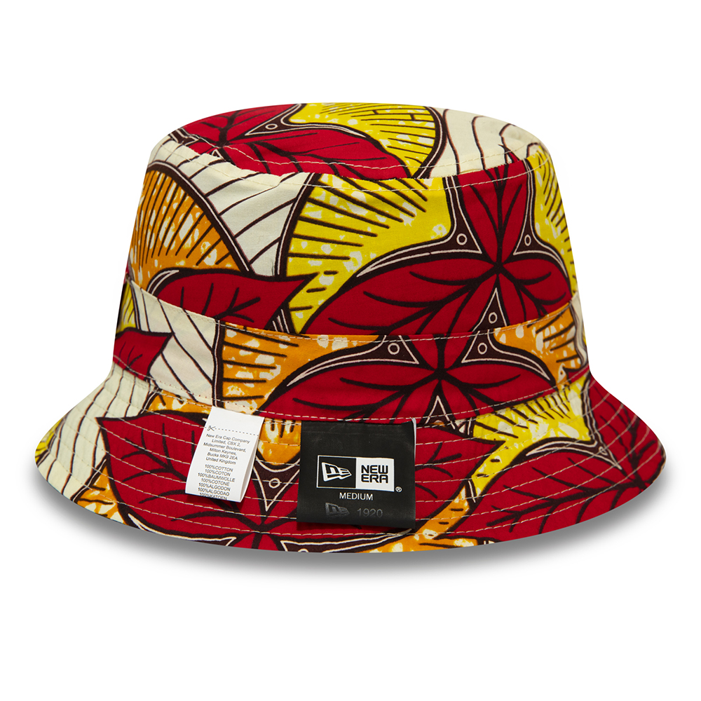 Cappello da pescatore New Era kaki con stampa africana