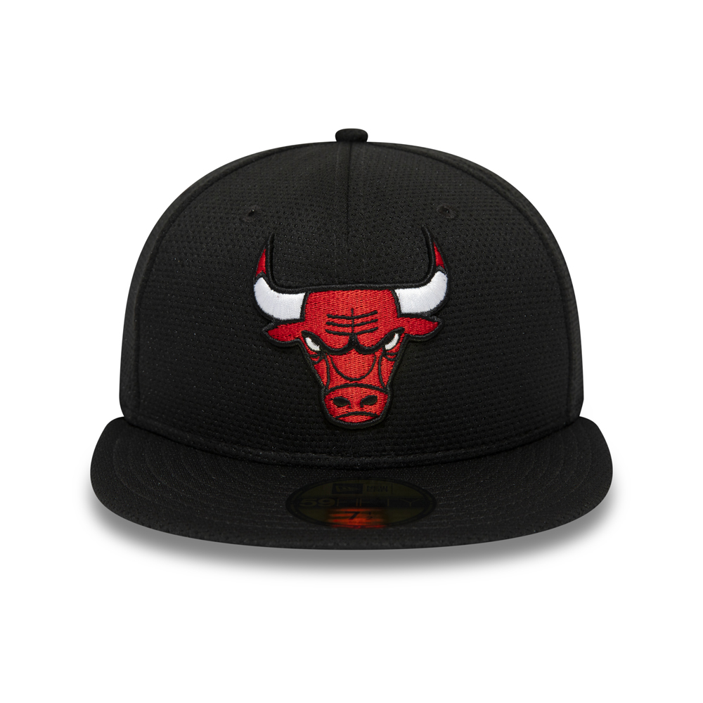 Schwarze 59FIFTY-Kappe der Chicago Bulls