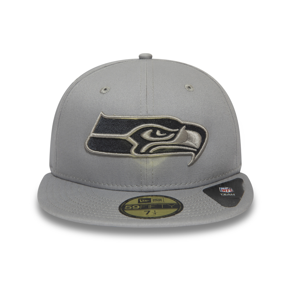 Cappellino 59FIFTY dei Seattle Seahawks grigio tono su tono