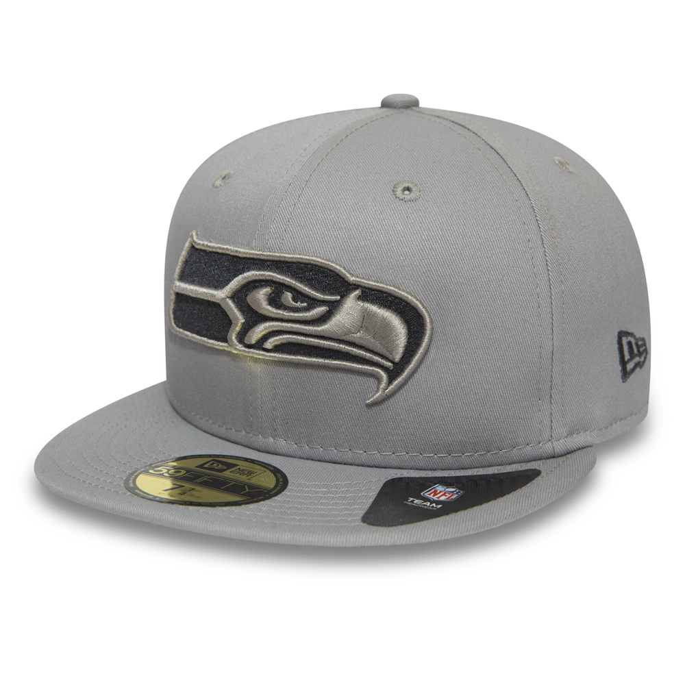 Cappellino 59FIFTY dei Seattle Seahawks grigio tono su tono
