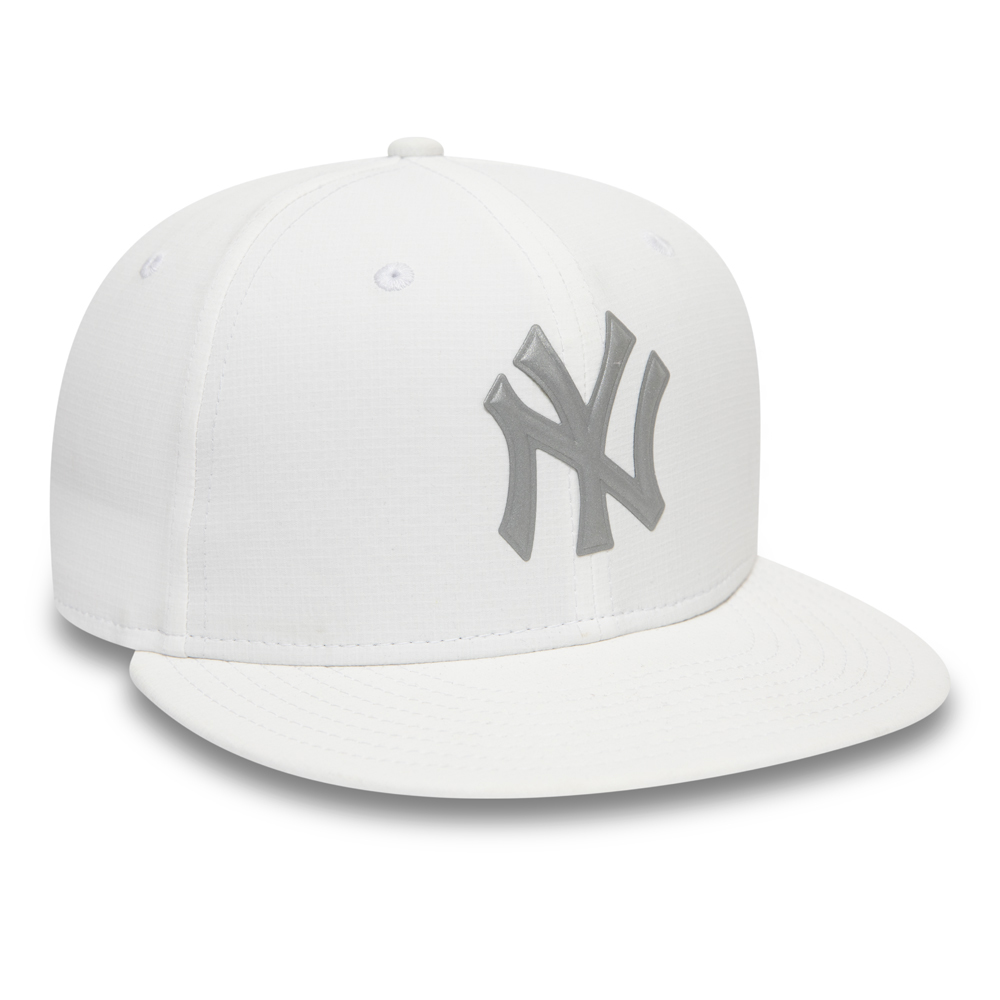 Cappellino 9FIFTY dei New York Yankees bianco con logo riflettente