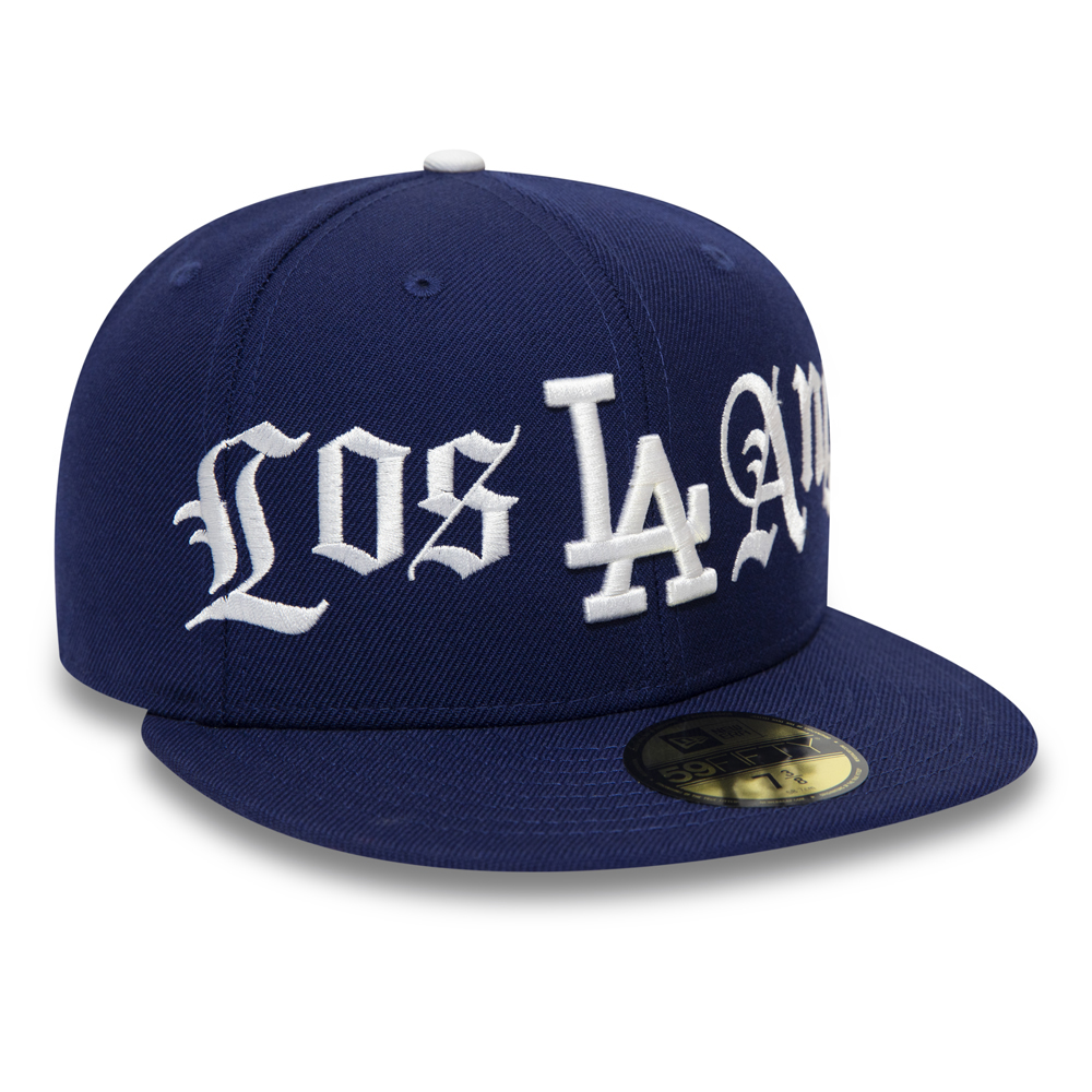 Casquette bleu marine 59FIFTY Los Angeles Dodgers Bulldog à empiècement