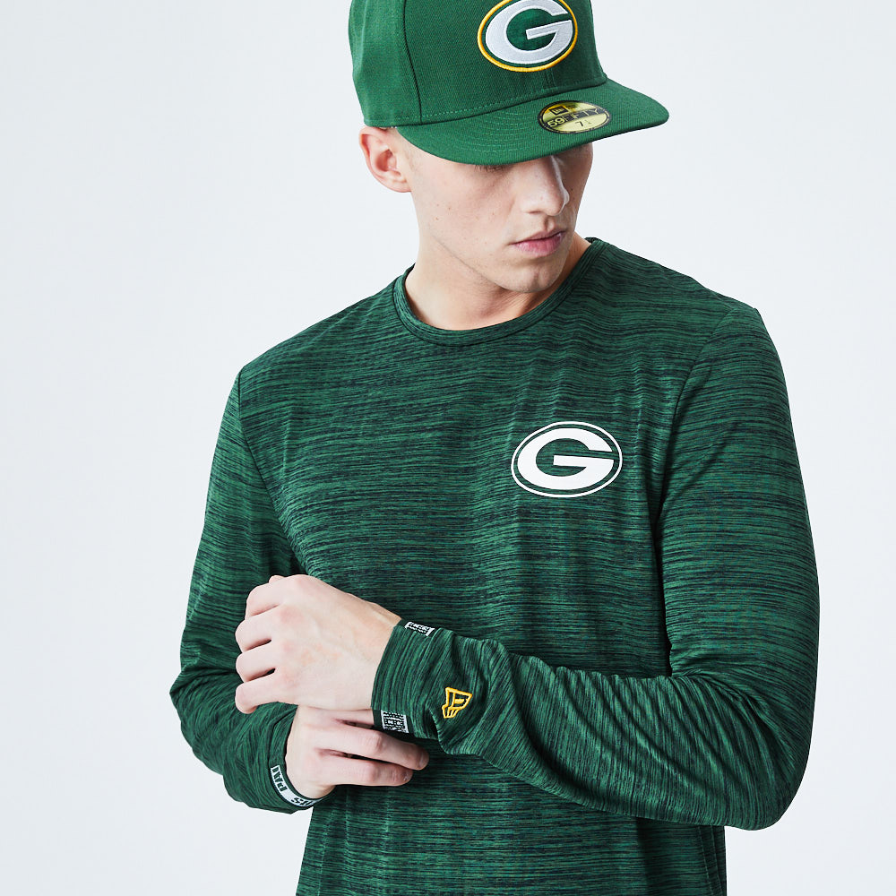 Green Bay Packers – Engineered – Logo – Langarm-T-Shirt – Grün