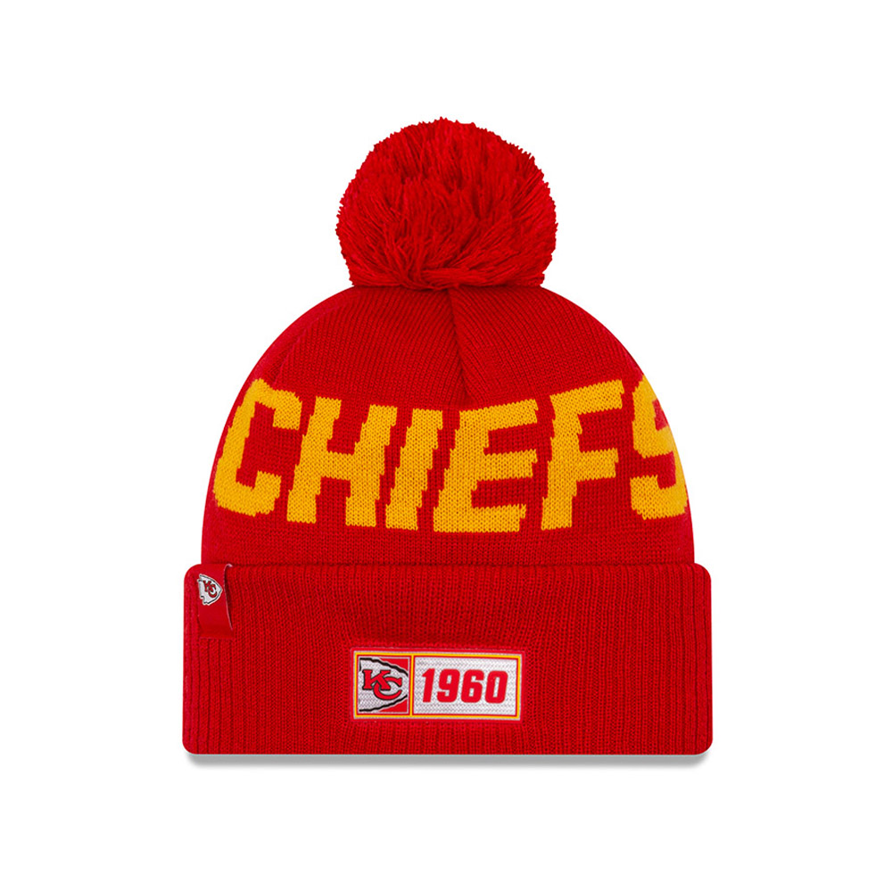 Berretto di maglia con risvolto On Field dei Kansas City Chiefs