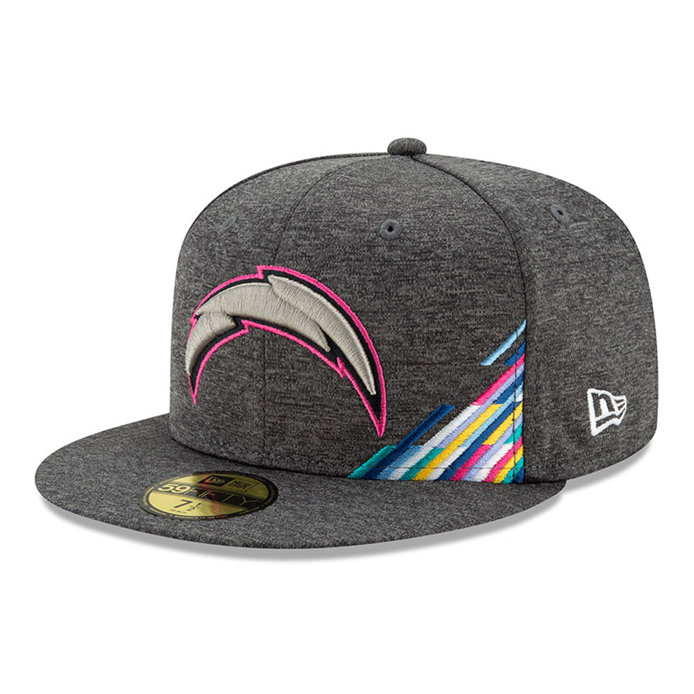 Graue Crucial Catch 59FIFTY-Kappe der Los Angeles Chargers