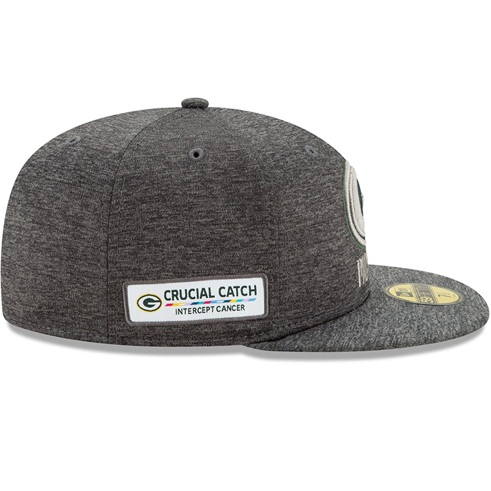 Casquette 59FIFTY grise Crucial Catch des Packers de Green Bay