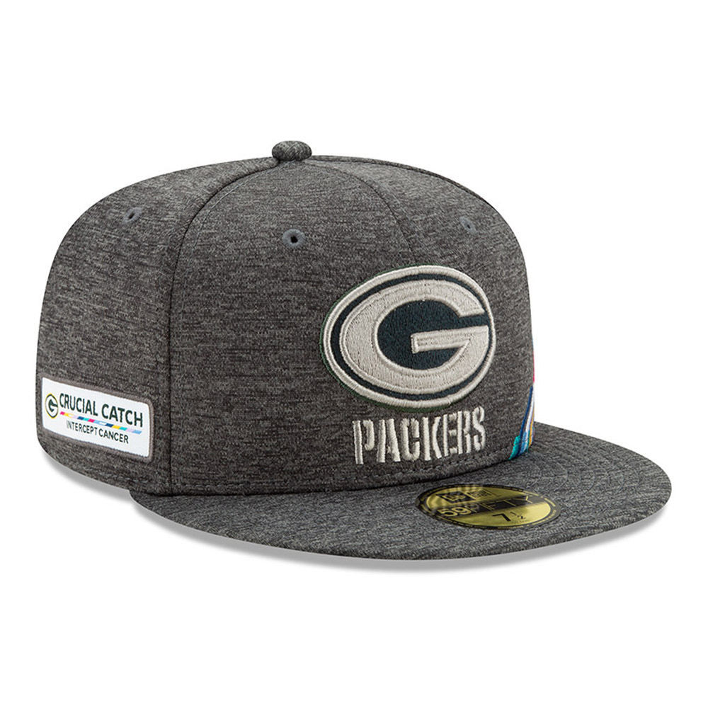 Casquette 59FIFTY grise Crucial Catch des Packers de Green Bay